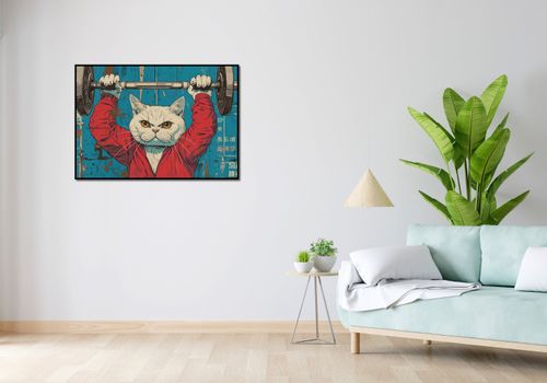 Plakat 100x70cm Mistrz Ciężarów na Arena.pl
