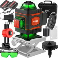 LASER KRZYŻOWY 360 STOPNI 16 LINII POZIOMICA LASEROWA PŁASZCZYZNOWA PILOT