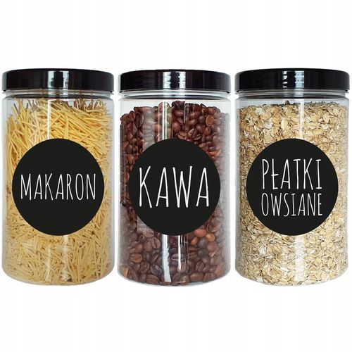 6szt pojemnik na żywność 1250ml słoik PET na produkty sypkie zestaw 1,25l na Arena.pl