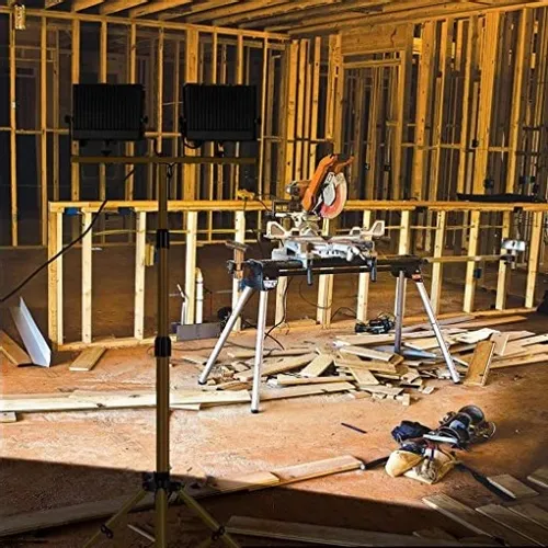 Halogen LED 2x 50W + Statyw Budowlany + Pokrowiec na Arena.pl