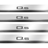 Listwa progowa AUDI Q5 FY Stal nierdzewna 304 połysk z czarnymi literami