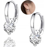 Kolczyki Srebrne PRÓBA 925 KOŁA z Cyrkoniami SREBRO KÓŁKA Damskie