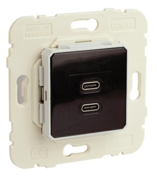 Efapel Logus90 gniazdo podwójne usb typ C 21382 zdjęcie 1