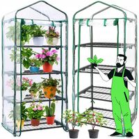 MINI SZKLARNIA BALKONOWA OGRODOWA FOLIA 4 PÓŁKI 160x70x50cm