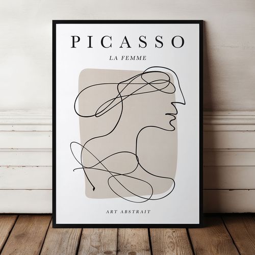 Plakat pablo picasso portret twarz 40x50 cm w czarnej ramie na Arena.pl