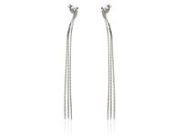 Eleganckie długie wiszące srebrne kolczyki chwosty łańcuszki srebro 925 K3218