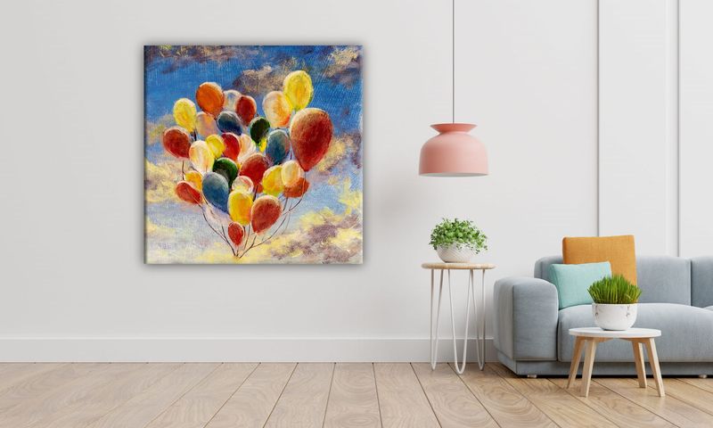 OBRAZ NA PŁÓTNIE 007 Balony 30x30cm zdjęcie 5
