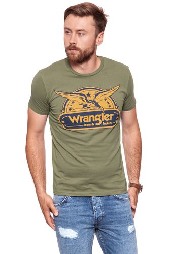 WRANGLER SS EAGLE TEE DUSTY OLIVE W7B74FK45 M na Arena.pl