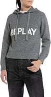 Replay Bluza z kapturem DK3560 Damska szary rozmiar L