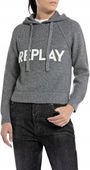 Replay Bluza z kapturem DK3560 Damska szary rozmiar L