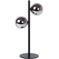 Loftowa LAMPA stołowa TYCHO 45574/02/30 Lucide metalowa LAMPKA szklane kule przydymione czarne