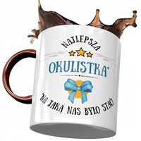 Kubek Bordowy Dla Okulistki Najlepsza Okulistka Z Nadrukiem Ze Zdjęciem