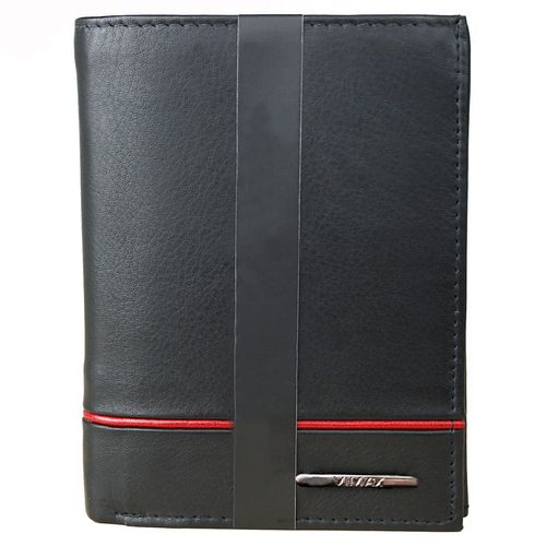 portfel z lampasem vimax - czarno-czerwony na Arena.pl