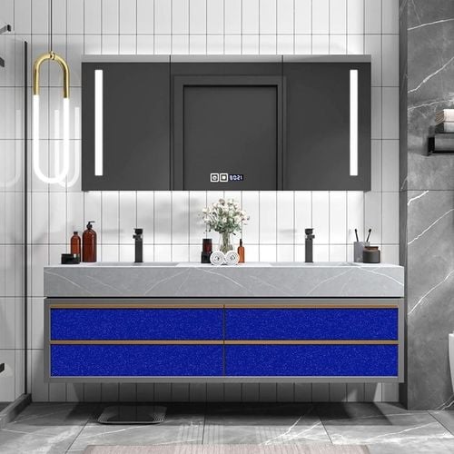 Folia Meblowa Samoprzylepna Ciemnoniebieska Brokat 60cm na 500cm Połysk na Arena.pl