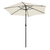 PARASOL OGRODOWY 210CM BEŻOWY Z REGULACJĄ NACHYLENIA WODOODPORNY