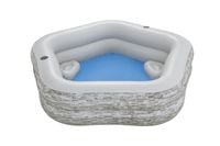 Dmuchany Basen Ogrodowy Dla Rodziny 213X206X53Cm Bestway + Dmuchane Siedzi