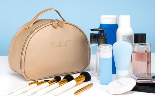 kosmetyczka damska w typie kuferka ze skóry ekologicznej - peterson na Arena.pl