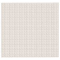 Koc obciążeniowy, kremowy, 220x230 cm, 15 kg, tkanina