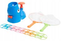 Wyrzutnia Dysków Frisbee z 2 siatkami Gra zręcznościowa Słoń niebieski