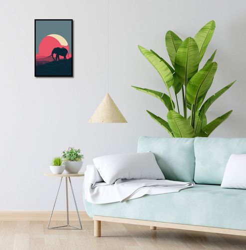 Plakat 30x45cm Słoń przy Czerwieni na Arena.pl