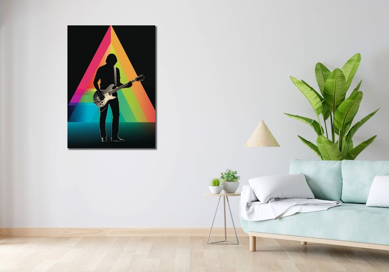 Obraz 70x100cm Pryzmat przez Gitarę zdjęcie 2