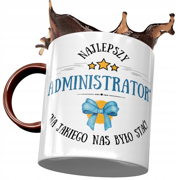 Kubek Bordowy Dla Administratora Najlepszy Prezent Z Nadrukiem Ze Zdjęciem zdjęcie 1