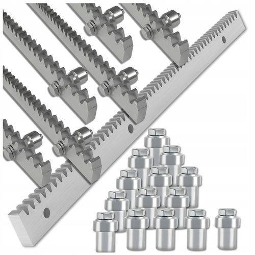 6m LISTWA ZĘBATA STALOWA 8mm metalowa do napędu bramy + tuleje, śruby na Arena.pl