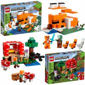 LEGO MINECRAFT Siedlisko lisów 21178 + Dom w grzybie 21179 Dzień dziecka