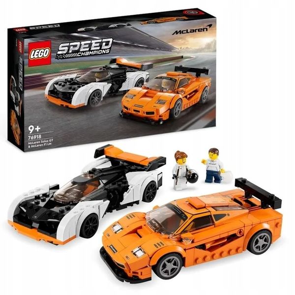 LEGO Speed Champions 2 x samochód McLaren Solus i F1 LM 76918 Auto Wyścig zdjęcie 4