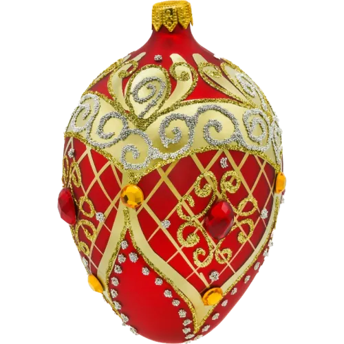 Ekskluzywne jajo Faberge z kryształami: czerwone na Arena.pl