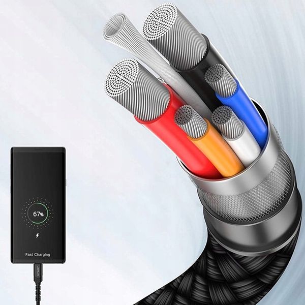 KABEL USB TYP C DO ŁADOWARKI DO ŁADOWANIA 2M 60W 3A SOUNIX zdjęcie 2
