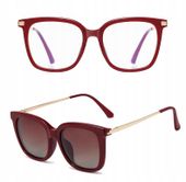 OKULARY do KOMPUTERA + Nakładka słoneczna CLIP-ON