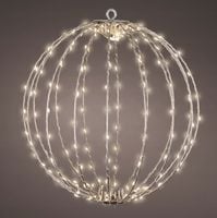 Kula Metalowa Świąteczna Ciepły Biały LED 38cm