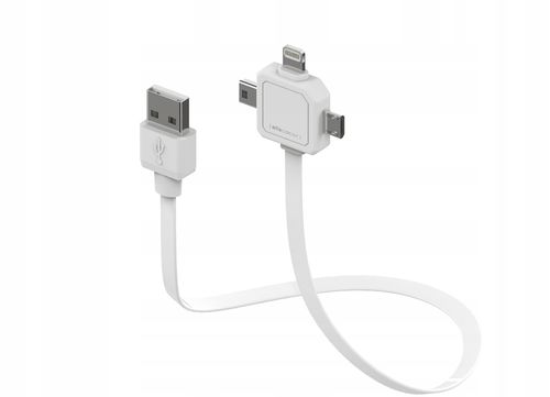 Kabel USB 3w1 Lightning+microUSB+miniUSB 80cm na Arena.pl
