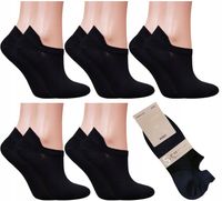 5 x STOPKI DAMSKIE BAMBUSOWE SKARPETY NISKIE CZARNE 39/42