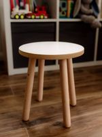 Krzesełko dla dzieci okrągłe białe