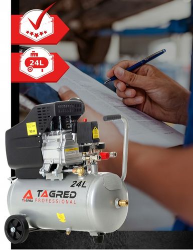 SPRĘŻARKA POWIETRZA KOMPRESOR OLEJOWY 3,4KM 24L + ZESTAW PNEUMATYCZNY na Arena.pl