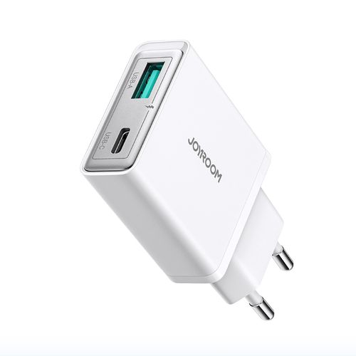 Mała i supercienka ładowarka sieciowa 20W USB-A USB-C - biała na Arena.pl