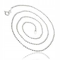 Srebrny łańcuszek 925 kulki 1,5mm biżuteria na prezent - 50 cm