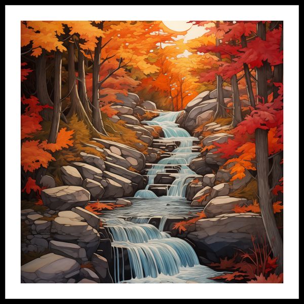 Plakat 50x50cm Jesienne Wodospady zdjęcie 3