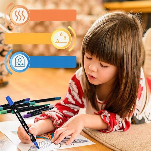 Markery akrylowe 24 kolory Wodoodporne markery z podwójną końcówką Prezenty na Arena.pl