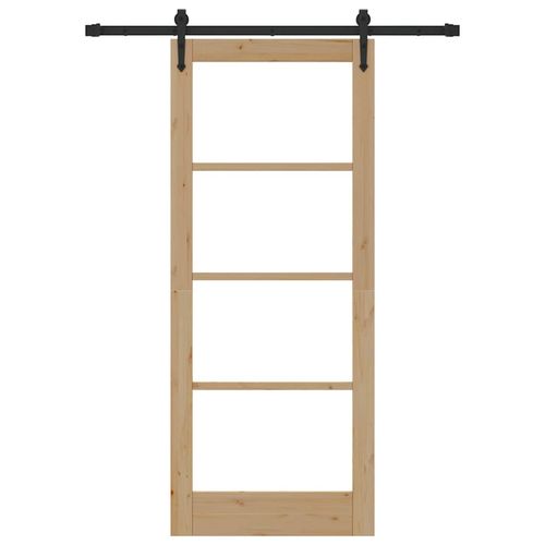 Drzwi Przesuwne ORKDAL Brązowy 83 x 202 cm Drewno i metal na Arena.pl