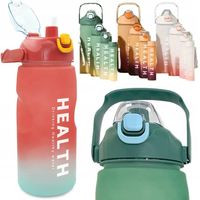 Butelka motywacyjna bidon wodę sportowa 1,5L siłownie ze słomką BPA 1500ml