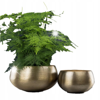 OSŁONKA NA DONICZKĘ BONSAI ZŁOTA METALOWA LOFT 2 szt duża do salonu domu