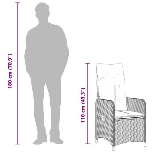 5-cz. zestaw mebli ogrodowych z poduszkami, brązowy, polirattan na Arena.pl
