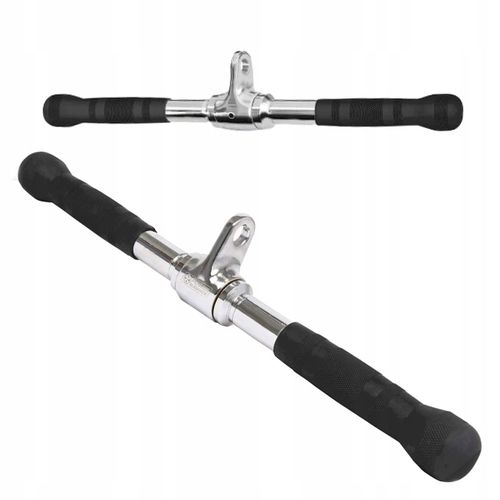 UCHWYT PROSTY DRĄŻEK DO WYCIĄGU ATLASU GRYF OBROTOWY DO ĆWICZEŃ 54CM 4FIZJO na Arena.pl