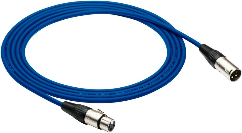 Kabel przewód mikrofonowy XLR XLR 6 m 0,23mm niebieski Red's Music MC0160-BL PL zdjęcie 2