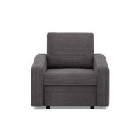 Fotel do salonu, BLOM, sztruks, 83x92x92 cm, ciemny szary | TYLETEGOTU