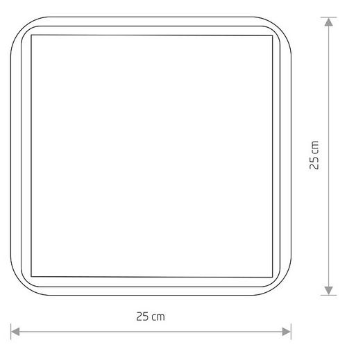 Kwadratowa lampa łazienkowa Tahoe 10037 plafon biały sufitowy na Arena.pl