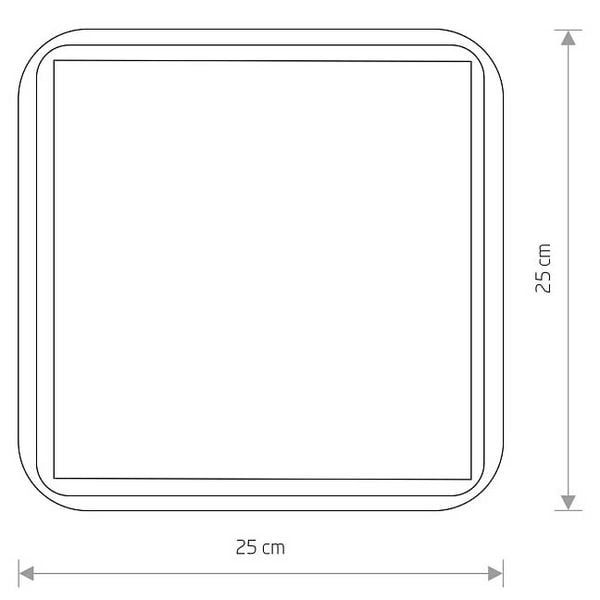 Kwadratowa lampa łazienkowa Tahoe 10037 plafon biały sufitowy zdjęcie 3